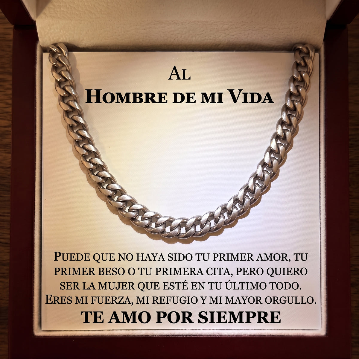 pareja - caja abierta con tarjeta macro